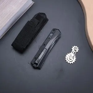 Tactical Folding Pocket Knife with Serrated Blade, Lightweight Aluminum Alloy Handle - Corrosion-Resistant EDC for Camping and Outdoor Survival Supplies, Knives