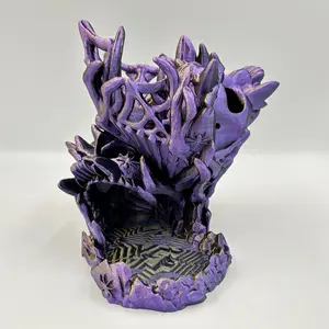 Spider Web Skull Gaming NIghtmare Dice Tower - 3D Printed