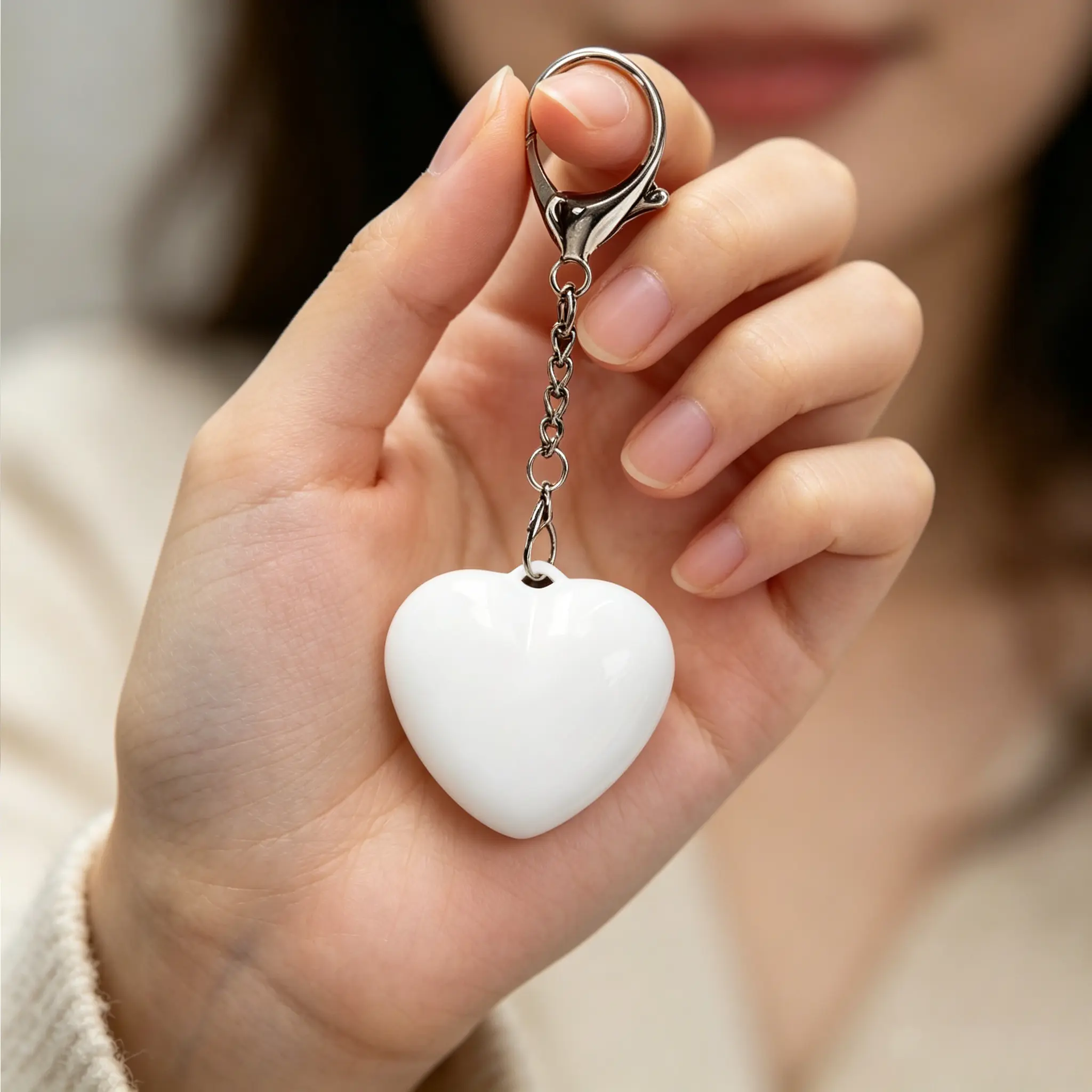 Love Heart Touch-Sensing Light for Wallet & Tote Bags | Viral Cute LED Night Light Keychain