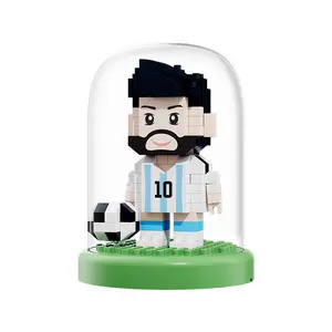 500+ Piece Football Building Block Set, Soccer Building Block, World Cup Fan Model Toy, Adult Collection Stress Relief Desk Decor Gift