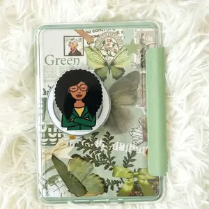 Daria’s Kindle Grip, Melanin Girl With Book Phone Grip, Magnetic Phone Grip for Kindle & Books, Black Beauty Girl Read Books Accessory