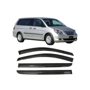 4PCS Window Visors Fit For 2005-2007 Hondas' Odyssey, Smoke/Tinted Acrylic Tape-On Auto Car Window Visors Vent Shade Rain Sun Wind Deflector Guard