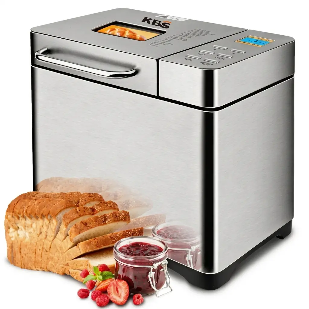 【KBS】automatic bread maker machine,stainless steel construction, 19-in-1 Programmable Smart Bread Maker for Gluten-Free,Gluten-Free Mode,3 Loaf Sizes  3 Crust Colors, Programmable Corded Bread Machines for Beginners, home essentials