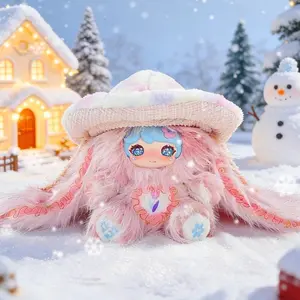 LUXI "Cheer Up Bunny" Series Plush Blind Box - Mystery Surprise Rabbit Stuffed Animal - Kawaii Tiny Bunny Art Toy for Desk Decor & Positive Vibes Gift