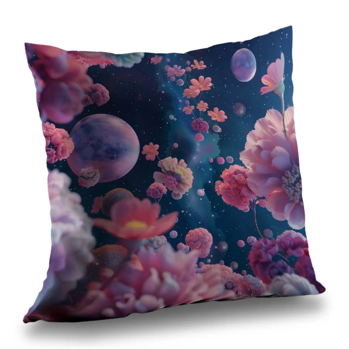 MWW C1PT14146FAZIY 14x14 in Square Twill Weave Polyester Plush Pillow Insert - Pink Void Blue, for Home Decor and Room Decor, Pink Decor
