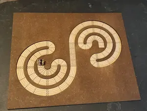 4 Lane Double Spiral Cribbage Board