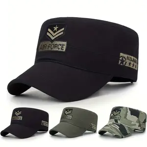 Men Letter Embroidery Flat Caps Outdoor Adjustable Sunscreen Leisure Hat Spring Autumn Travel Tourism Beach Vacation Casual