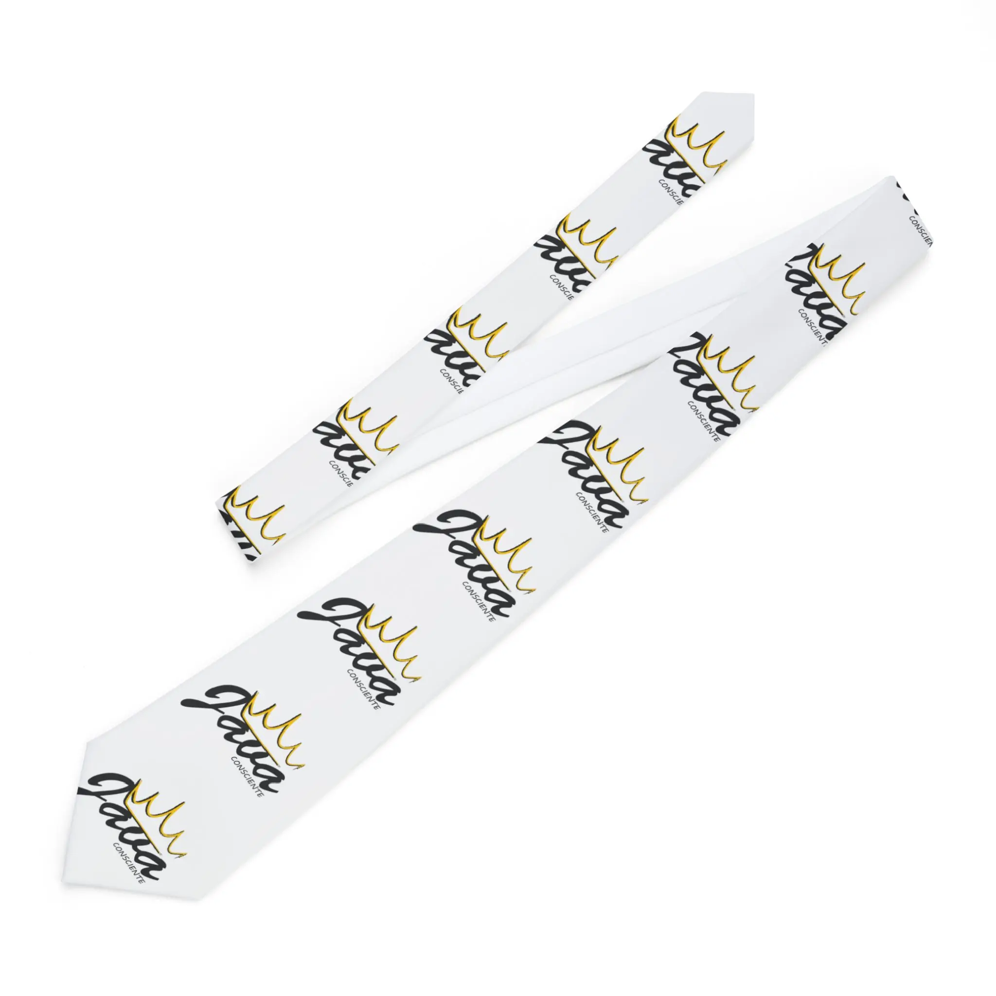 Java Consciente Necktie, Elegant Tie for Coffee Lovers, Unique Gift for Him, Office Wear, Java Themed Accessories