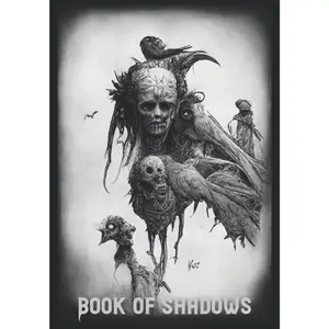Book of Shadows Journal: Dot Graph Grimoire Journal, Gothic Notebook And Sketchbook For Witches, Wizards And Mages, Empty Witchcraft And Spell Book, ... With Mystical Decorations Interior, Size 7x10