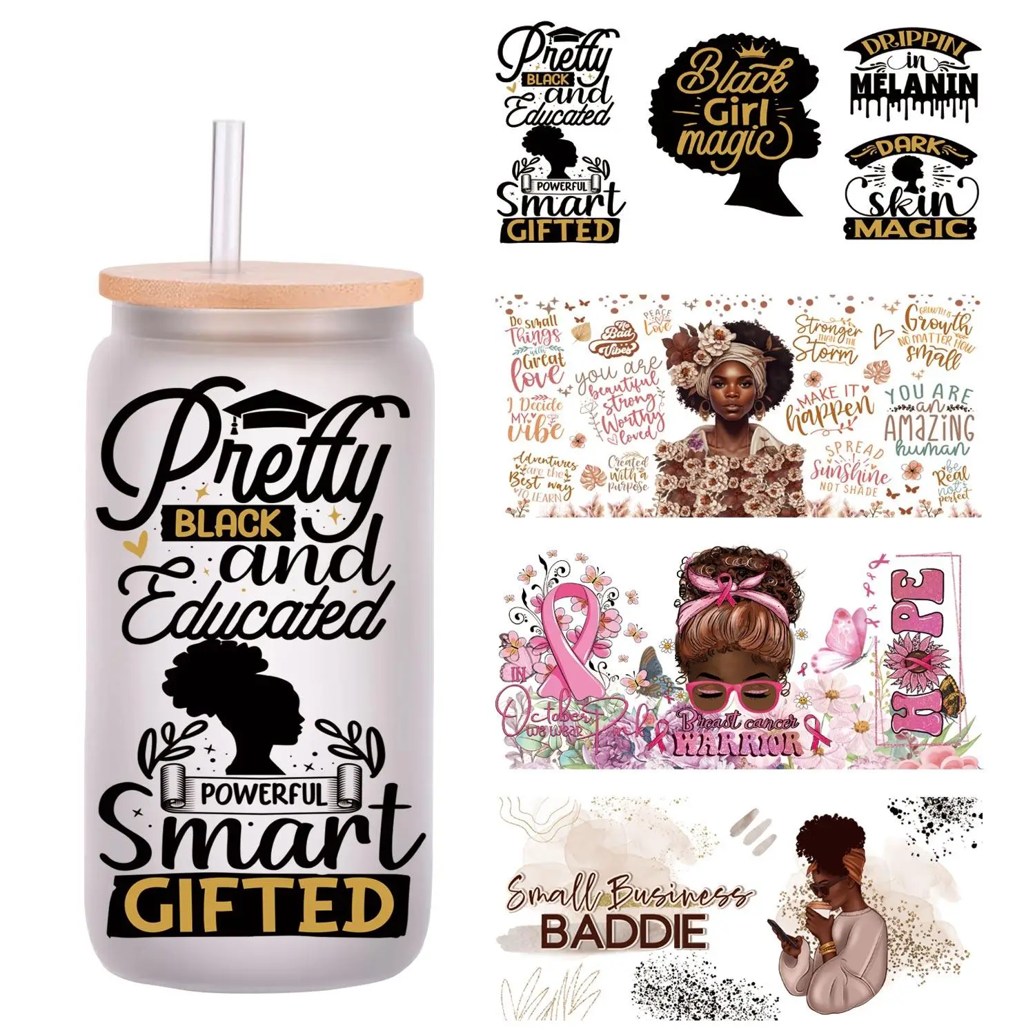 Woman Pattern Waterproof Sticker, 4 Counts/set Self Adhesive Decorative Sticker, Diy Decals for Water Bottle, Coffee Cup, Laptop