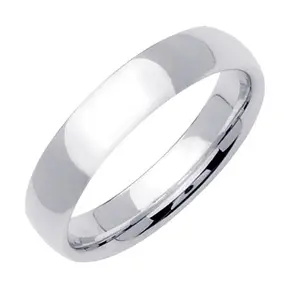 Men's Handmade Plain Wedding Band in Platinum 5.0mm