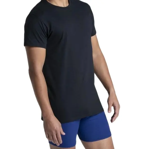 Fruit of the Loom Men's 6P2802 C Undershirts Moisture Wicking Tag Free Short Sleeve Crew T-Shirts in Black Gray Red Blue Navy 100% Cotton Comfortable Soft Fit