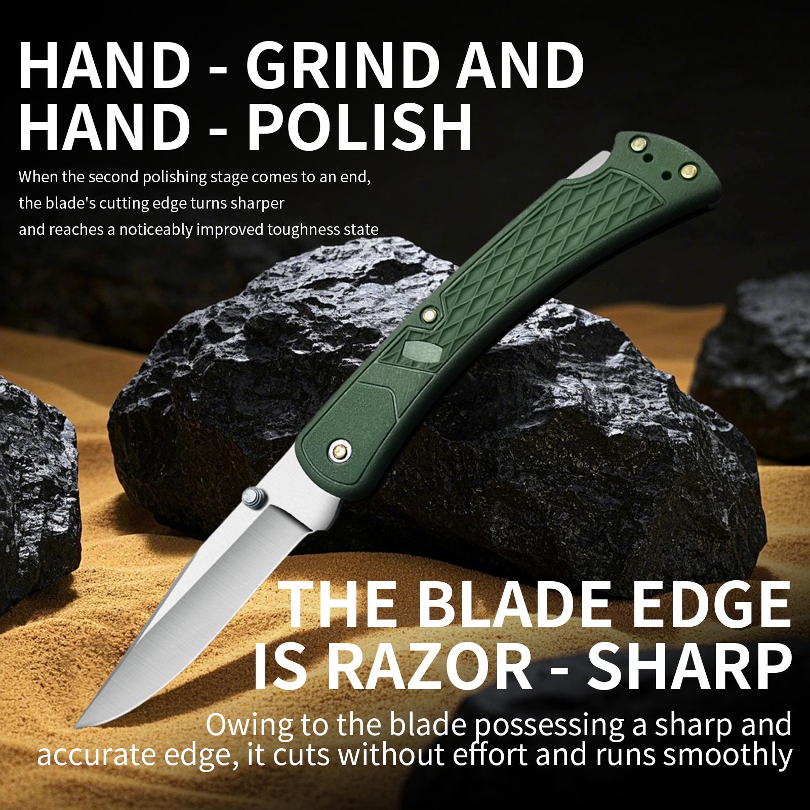 Sharp fruit knife, camping companion, foldable design, portable, durable, ergonomic handle - suitable for outdoor use