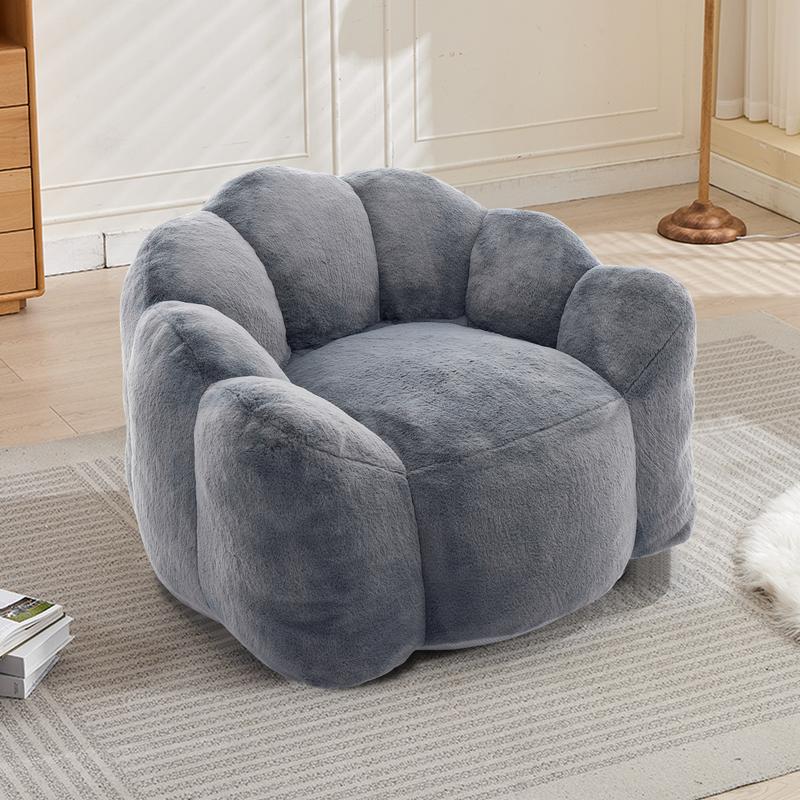 Cat's Paw Type Compression Sofa Adult Bean Bag with Pull Ring Easy Movement No Installation Needed Versatile for Living Room & Bedroom Durable Relaxation Seat