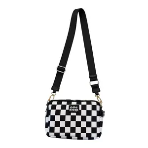 Gold Blush Bestie Bag – Soft Neoprene Crossbody with Key Leash & RFID Card Slots spacious design