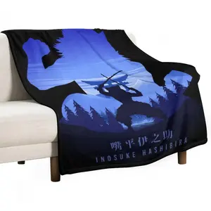 Demon Slayer Inosuke Thermal Throw Blanket Soft Lightweight Patterned Flannel Blanket Couch Decor Decor,Bedding Room for Christmas Birthdas