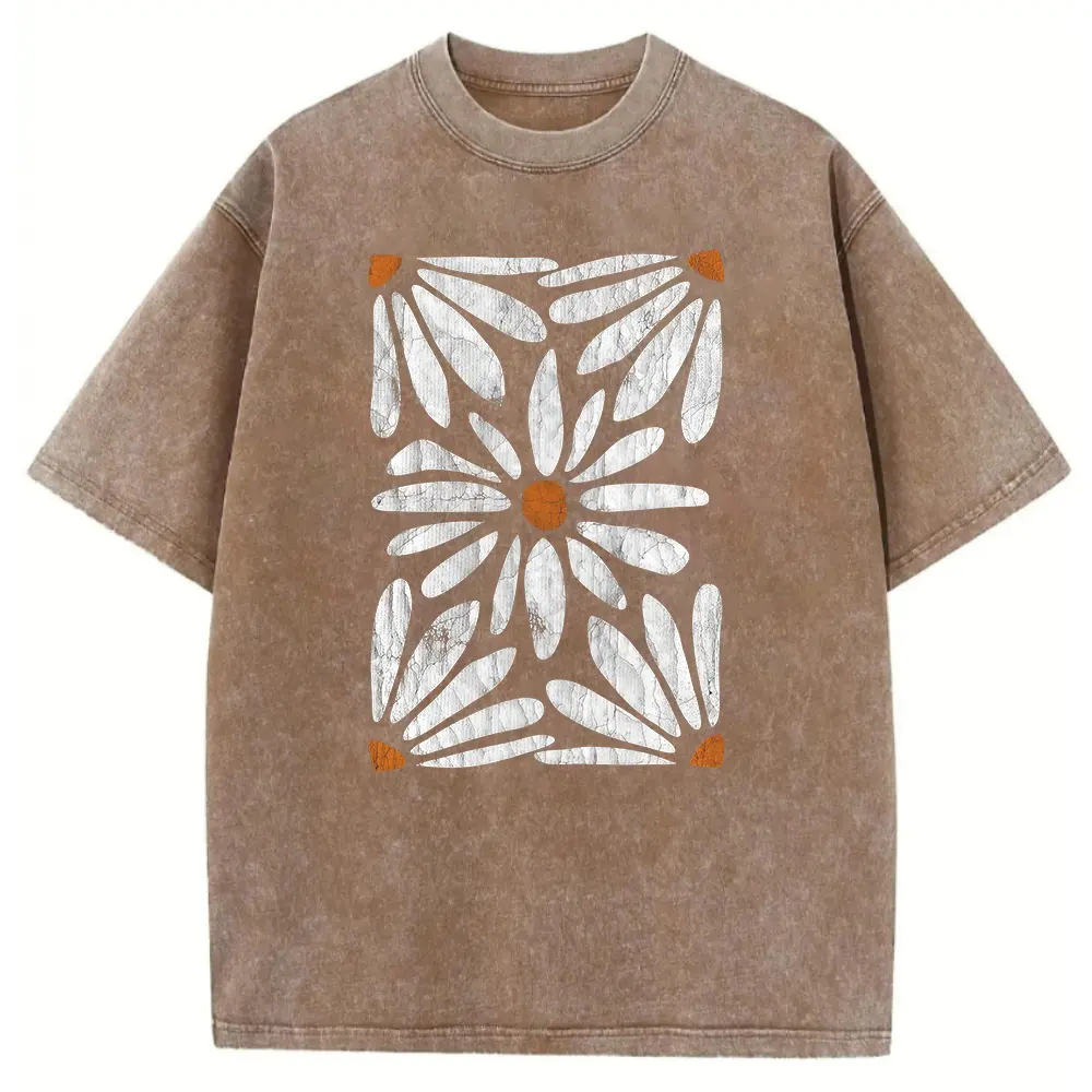 Washed T-shirt-Coffee