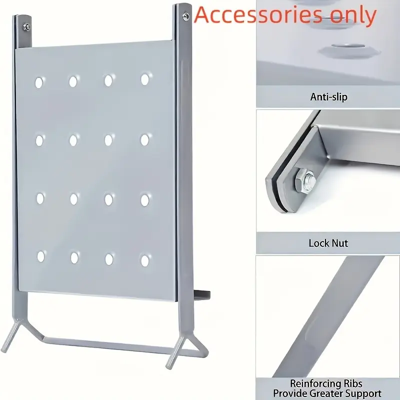 Telescoping Ladder Work Platform Accessory, Iron Small Tool Tray for Painters, Compatible with Most Standard Ladders, Not Included