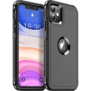 for iPhone 11 Case, [10 FT Military Dropproof] [Dual Layer Structure Protection] Non-Slip Heavy Duty Shockproof Phone Case,Black