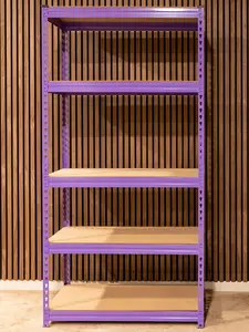 PURPLE LARGE Steel storage unit MDF shelves-Powder coated- 16"x 36"x 71" Adjustable Shelf Organizer