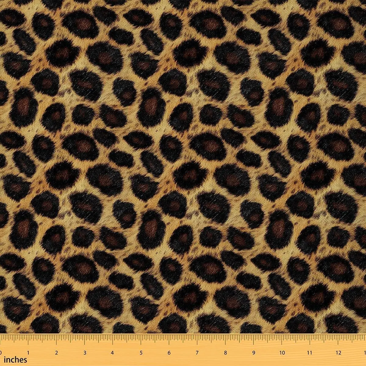 Brown Cheetah Print Upholstery Fabric Chairs - Wild Animal Hide Outdoor Fabric,Leopard Skin African Animals Big Cat Fur Hair Spot DIY Craft Hobby Polyester Fabric