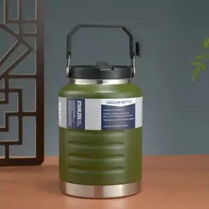 High Performance 304 Stainless Steel Vacuum Insulated Tumbler with Ergonomic Handle Perfect for Fitness Enthusiasts Outdoor Adventures Commuting and Everyday Hydration Needs Leak Proof Design