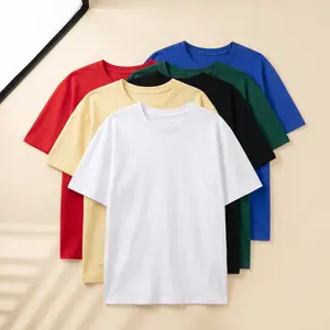 Menswear Unisex 3-Pack Oversized 230GSM 100% Cotton Smooth Round Neck Short-Sleeve Loose T-Shirts, Heavyweight Plain Tops for Everyday Streetwear Loungewear,summervibes