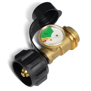 Propane Tank Gauge, Propane Tank Gauge Level Indicator Leak Detector Gas Pressure Meter Universal for RV Camper, Cylinder, BBQ Gas Grill, Heater and More Appliances