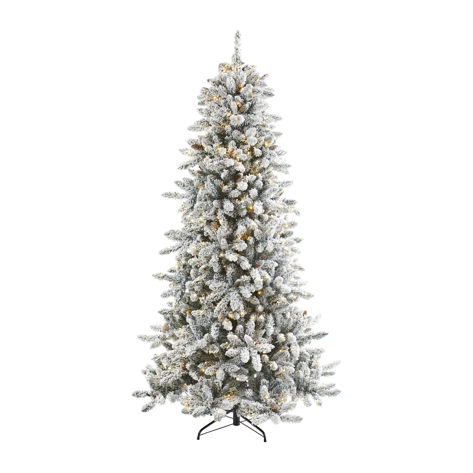 Nearly Natural 7.5' Christmas Tree with Pinecones