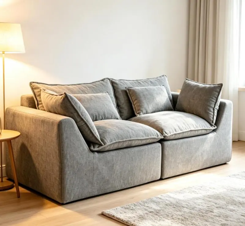 74.8" Wide Oversized Modular Cloud Couch - 2-Seat True Relax Comfy Sectional Sofa with Wide, Deep Seats for Living Room Furniture Sets