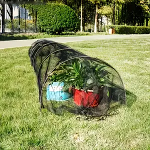 Foldable Garden Tunnel, Adjustable Plant Protective Mesh Cover, Garden Plant Care Support Tool, Suitable for Vegetable and Fruit Protective
