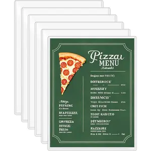 6-Pack 8.5" x 11" Rigid Print Protectors, Transparent Hard Plastic Page Sheet Protectors, Clear Plastic Sleeves for Paper Photo Poster, Protective Covers for Document Certificates