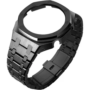 GA2100 Metal Watch Band Case Replacement Kit, Stainless Steel Strap Bezel Accessories Compatible with Casio Mens G-Shock GA2100/GA-2110 Watches