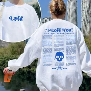 Lights Out I Love You In Book Quotes 2 Sides Sweatshirt, Navessa Allen Shirt, Into Darkness Shirt, Bookish Merch Shirt, Dark Romance Merch, Gifts For Readers, Booktok Merch, Smutty Books Unisex T-Shirt, Sweatshirt, Hoodie, Gifts Suitable for Book Lover