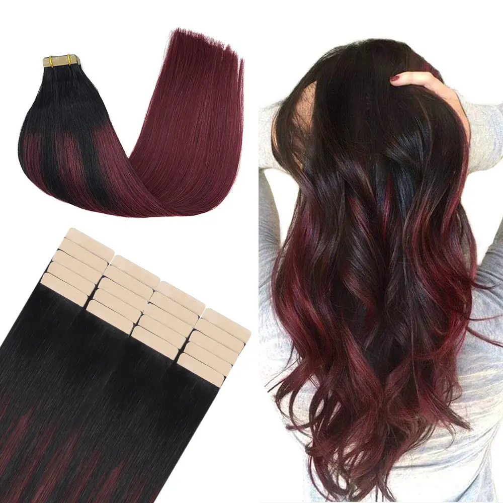 JET BLACK TO RED OMBER (1/99J)