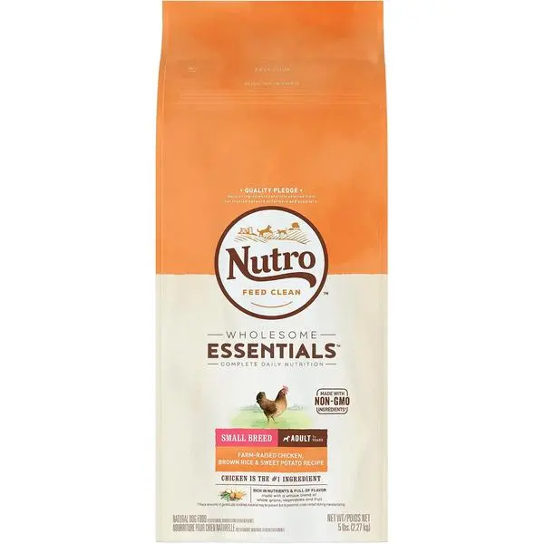 Nutro Natural Choice Small Breed Dry Dog Food, Adult Dog Food Dry Chicken and Brown Rice, 5 lbs.