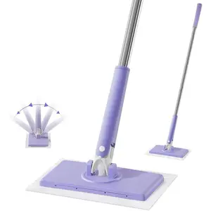 No-wash Mop, Uses Disposable Face Towel, Hands-Free Replacement, Dry and Wet Multi Surface Floor Cleaner, Bathroom Cleaning