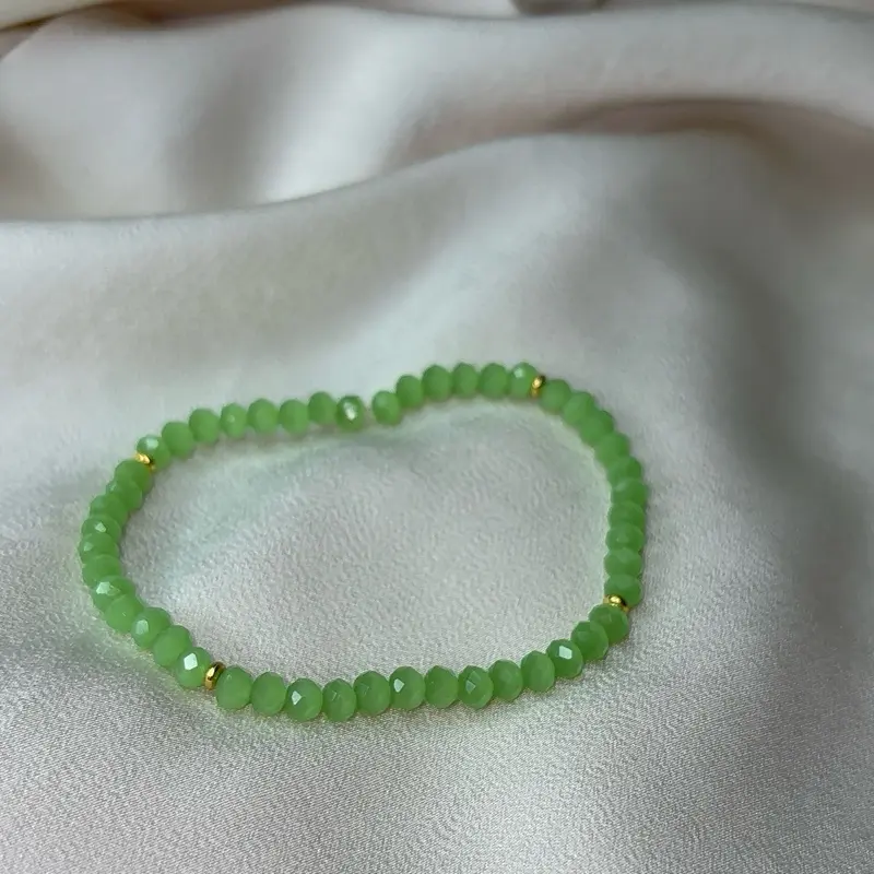 Small Green Crystal Bracelets