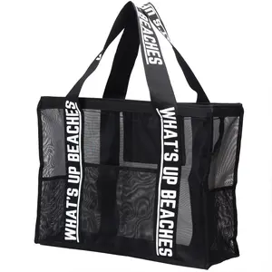 Mesh Beach Bag Tote - Extra Large Beach Bags for Women - Large Mesh Tote Bag - Versatile Pool Bag - Beach Bags