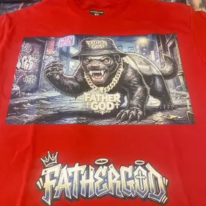 FATHERGOD Bipin Honey badger red t-shiirt unisex
