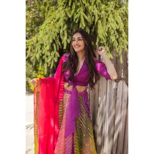 Selena Rainbow Pearl Lehenga Choli Set