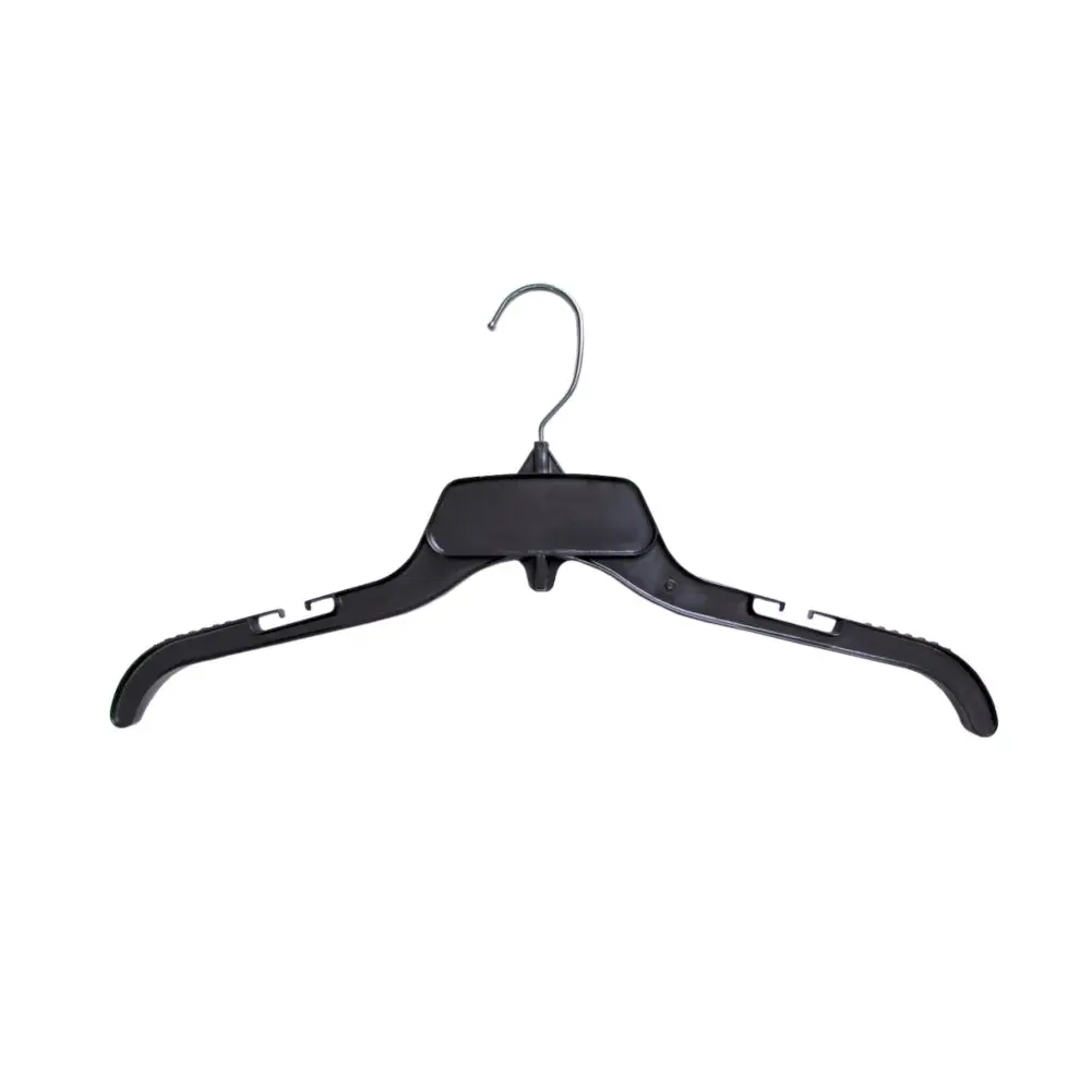 Plastic Shirt Hangers with Swivel Hooks Black 19" (Pack of 10)