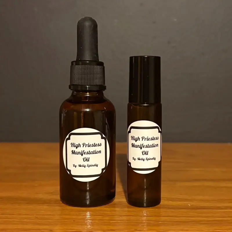 Manifestation Oil for Intuition & Alignment | High Priestess Spiritual Oil (Roller 10ml & 1oz Dropper)