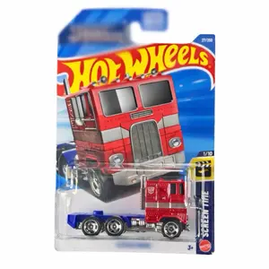 Hot Wheels Mainline Red Blue Semi Truck 1/10 Diecast Car