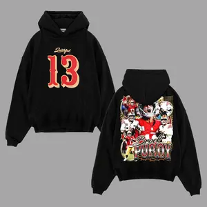 Mr. Irrelevant Brock Purdy 13 The Faithful Game Day Cotton Hoodie T-Shirt (Made In US), Big Cock Brock, Purdy Magic Fans Outfit, Faithful Nation, Niner Vampire Outfit, Gift For Football Fans