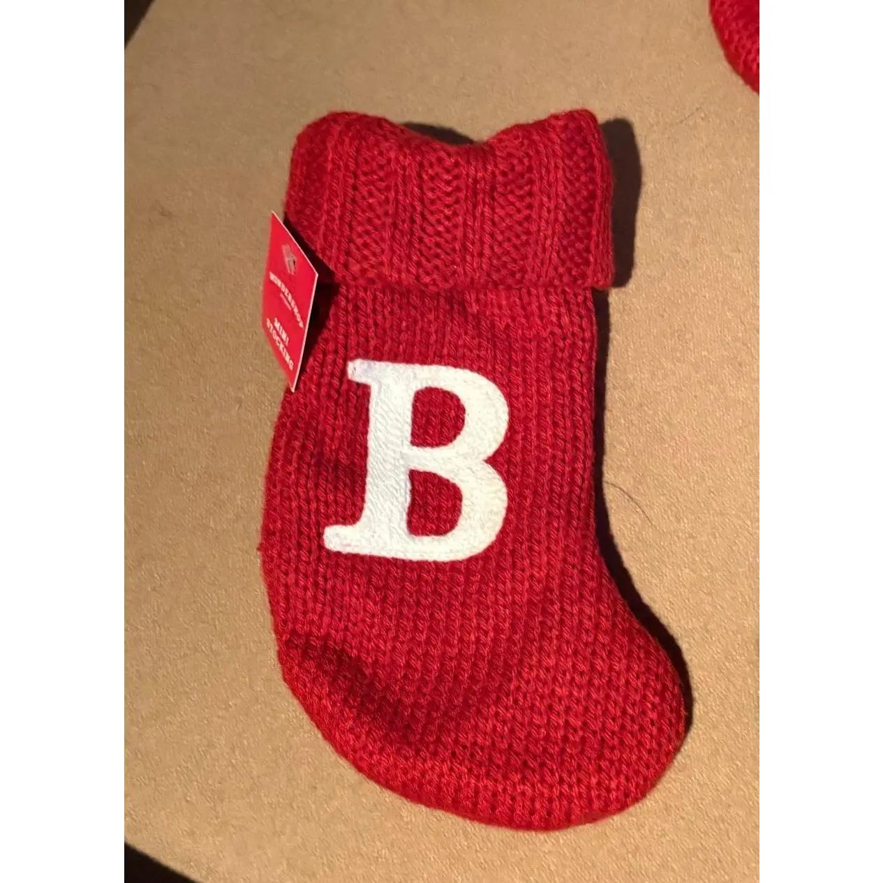 Wondershop Mini Knit Christmas Stocking – Letter B