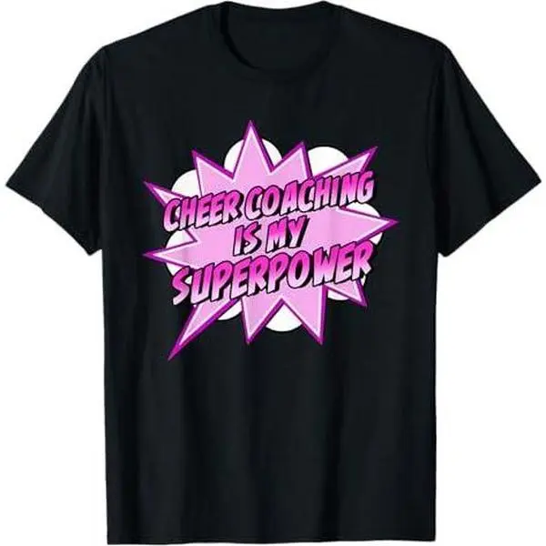 Cheer Coaching Is My Superpower | Cheerleading Coach Comic T-Shirt
