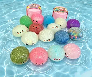 Glitter Dumpling Squishy with Box, Soft Sensory Squeeze Toy for Stress Relief, Mystery Glitter Dumplings, Decompression Dough