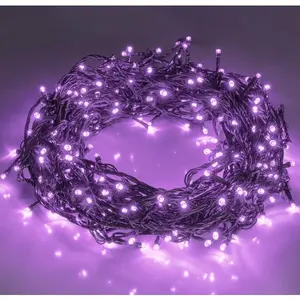 Purple Halloween Fairy Lights 66ft LED String Lights with 17ft Power Cord for Indoor Outdoor Decor 9 Lighting Modes for Festive Events