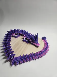 Cinderwing Crystal Dragon 3D Printed by Time2Dezign3d Unique Design Intricate Artwork for Collectors